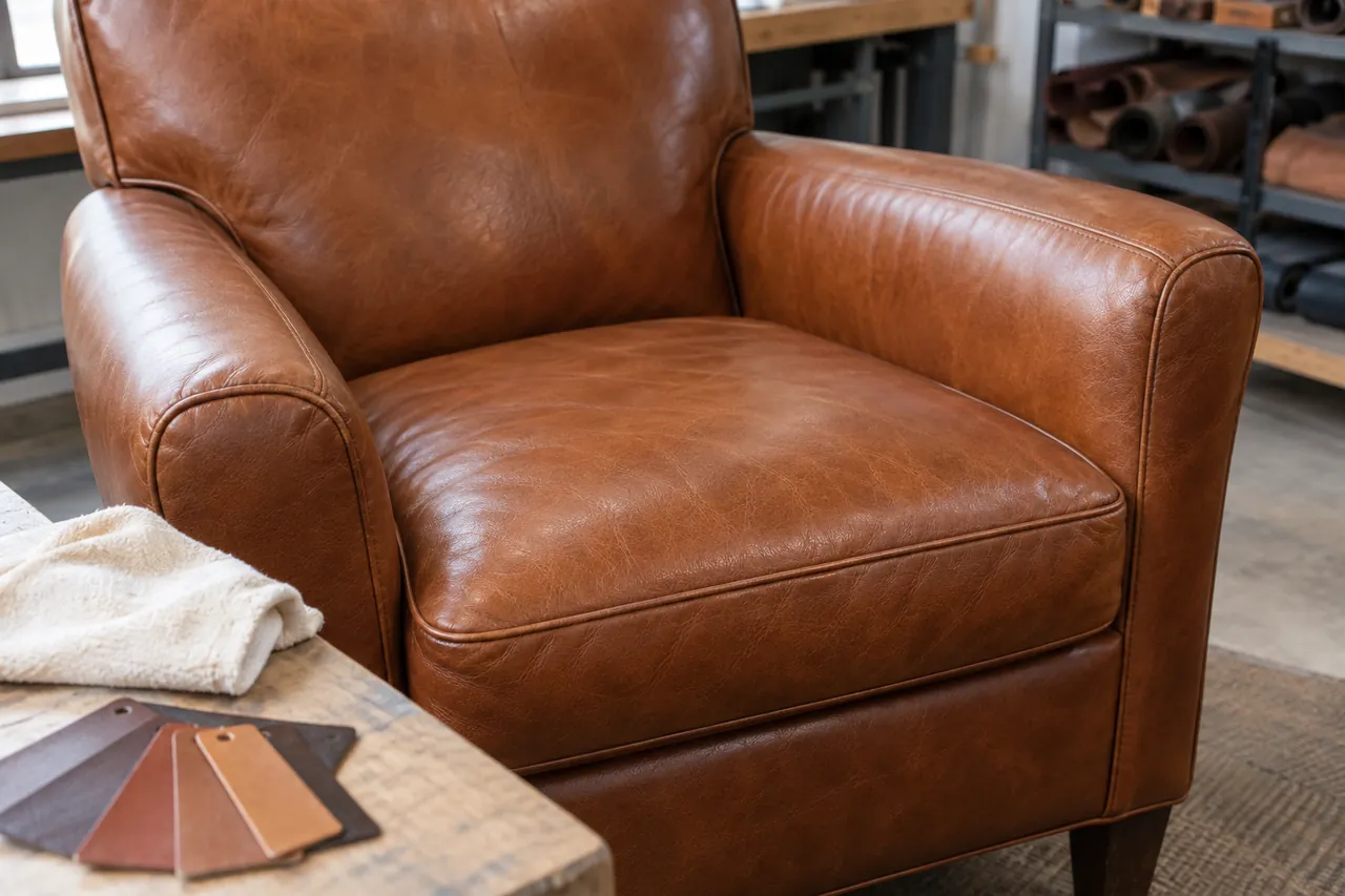 Leather color restoration